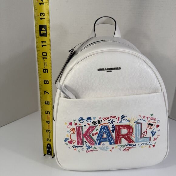 karl lagerfeld paris mini backpack PARIS: BACKPACKS Lh4Ku8Cj Karl Lagerfeld Black Neon Letters